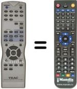 Télécommande équivalente TEAK DV-L 800