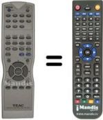 Télécommande équivalente TEAK DV-3300