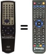 Télécommande équivalente Aiwa XD-DV370