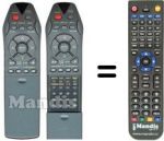 Télécommande équivalente Vestel DVD 2215