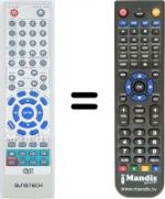 Télécommande équivalente Sunstech LCX-UD750