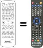 Télécommande équivalente Sharp DV 890 S