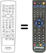 Télécommande équivalente Sharp DV 700 S