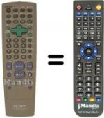 Télécommande équivalente Sharp DV 720 S