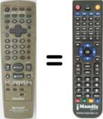 Télécommande équivalente Sharp DVNS 65