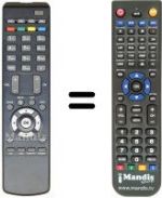 Télécommande équivalente Vestel S 8280 SD