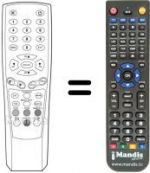 Télécommande équivalente Gbc SAT 4000
