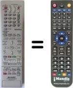 Télécommande équivalente Sharp DV-HR 300
