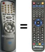 Télécommande équivalente Samsung SV-DVD 1E