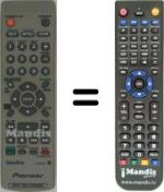 Télécommande équivalente Pioneer DVR 433 HK