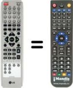 Télécommande équivalente LG LH-W 250 SC