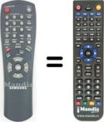 Télécommande équivalente Samsung SV435XV