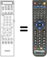 Télécommande équivalente Samsung SP43RETROPRO