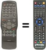 Télécommande équivalente Akai ATV140