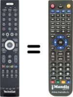 Télécommande équivalente Technisat TV705000
