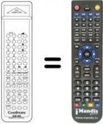 Télécommande équivalente Goodmans KT8875
