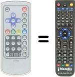 Télécommande équivalente Irradio XTV10C