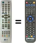 Télécommande équivalente LG 6710V00112E