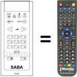 Télécommande équivalente Saba P4204