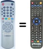 Télécommande équivalente Samsung AA59-00116B