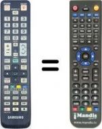 Télécommande équivalente Samsung UE32C6200RS/XZG