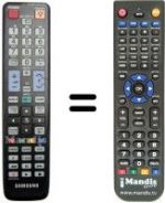 Télécommande équivalente Samsung UE40C6000