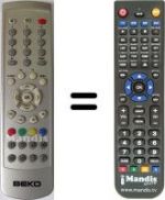 Télécommande équivalente Beko HDL3206S