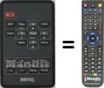 Télécommande équivalente Benq MP620