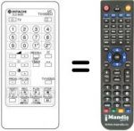 Télécommande équivalente Hitachi C33P900VT