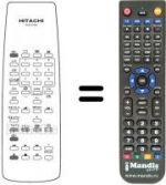 Télécommande équivalente Hitachi HKR0002