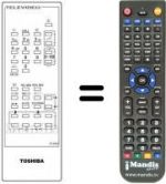 Télécommande équivalente Toshiba CT-9401