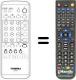 Télécommande équivalente Toshiba 2832TF