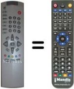 Télécommande équivalente Toshiba 14VL33E