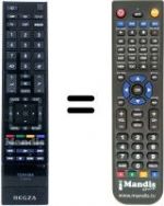Télécommande équivalente Toshiba 37RL833G