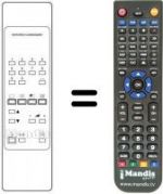 Télécommande équivalente Dual TV7003