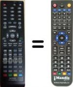 Télécommande équivalente Denver TFD-2208 DVB-T