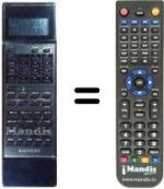 Télécommande équivalente Sanyo 3800EX