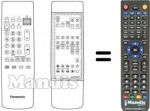 Télécommande équivalente Panasonic EUR50621