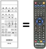 Télécommande équivalente Siemens FS177V4