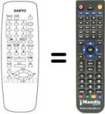 Télécommande équivalente Sanyo 25D3