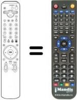 Télécommande équivalente Sony KDE-W50A11E