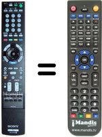 Télécommande équivalente Sony KDL-46X2000AEP
