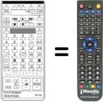 Télécommande équivalente Sony KV-D2511A