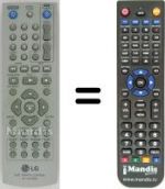 Télécommande équivalente LG DVX298