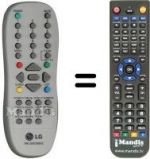 Télécommande équivalente LG MKJ30036802