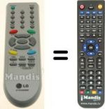 Télécommande équivalente LG 6710V00090D