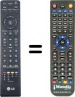 Télécommande équivalente LG 42PQ6010-ZB
