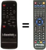 Télécommande équivalente Funai 21A-210