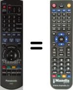 Télécommande équivalente Panasonic DMRE-X768