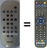 Télécommande équivalente Philips MCM240
